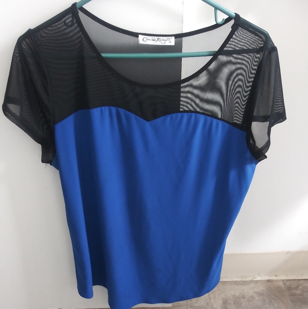 Claudia Richard Black & Blue blouse